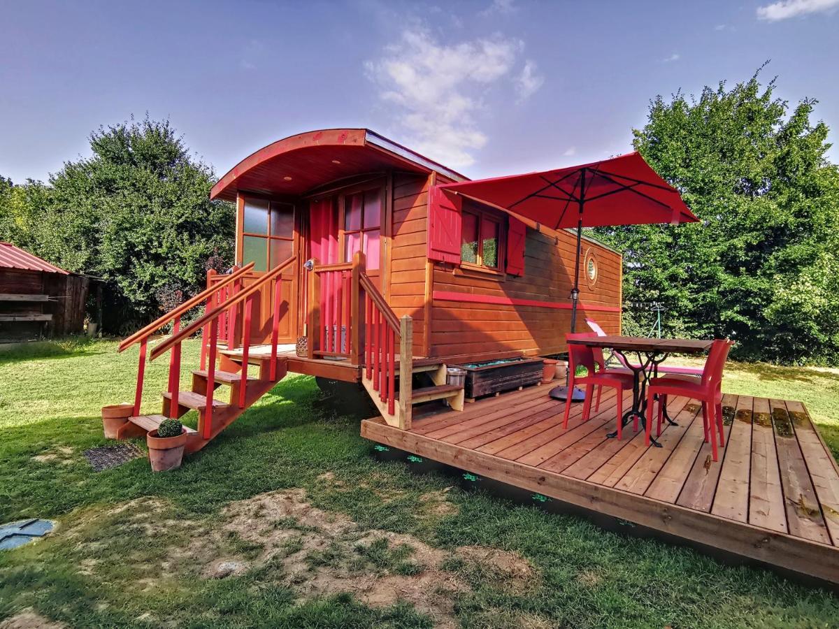 La Roulotte Du Cagire - 4 Pers - Pyrenees Villeneuve-de-Rivière Exterior foto
